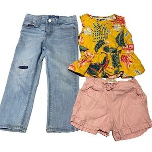 4/$20 Old Navy 3-4T Girls Clothing Lot Summer Spring Jeans Tank Shorts Outfit 🛑